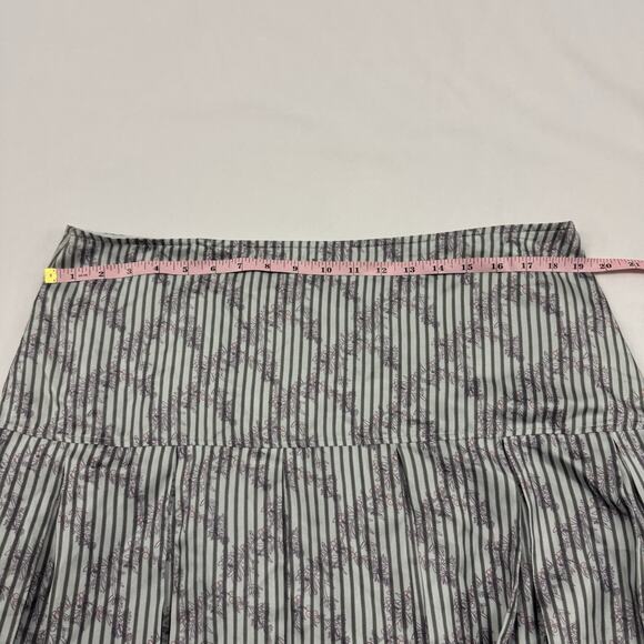 Y2K Kenzie 100% Silk Skirt Size 16 Drop Waist Pleated Floral Blue Purple Fairy - Picture 5 of 9